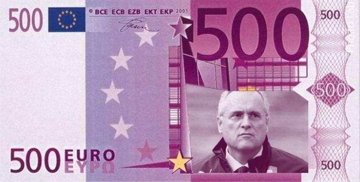 Secondo il popolo del web anche la BCE ne riconosce l&#39;importanza, stampando la sua effigie sulla banconota di taglio più alto. (da Twitter )